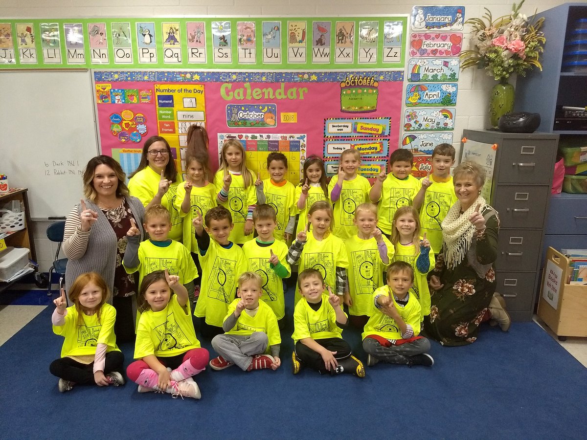 The United Way stopped by to reward Mrs. Dowler's class with t-shirts and an ice cream party for having the most points in the United Way Day of Caring food drive at Crestview Elementary.