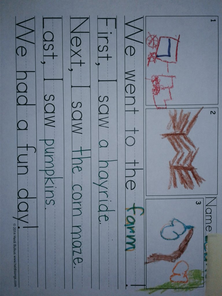 cquinnbuck's tweet photo. #leokindergarten visited Freddy hill farm and then wrote about it. #tinyauthors @SASD_EMC @Corrine_Geiger @mdlewis1221 @MissSwartley13 https://t.co/S2qHFEeeNc