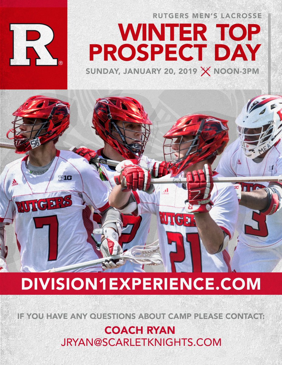 🚨 Registration for R 2019 Winter Prospect Day is now live 🚨

WHO: Open to all high school players
WHERE: Rutgers Indoor Bubble
WHEN: 12:00 pm-3:00 pm

#Scarletknights #3stripeknights #B1G ⚔️🛡️⚔️🛡️

🔗division1experience.leagueapps.com/camps/858775-w…