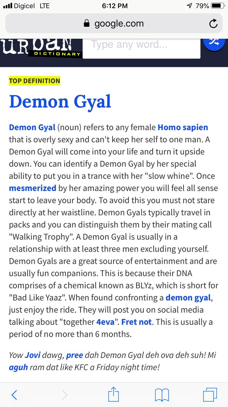 Cornelius St John Demon Gyal A Definition I Laughed So Hard Wow T Co Roio3zr2ww Twitter