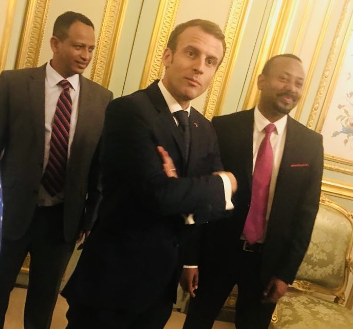 Risultato immagini per abiy ahmed and macron"