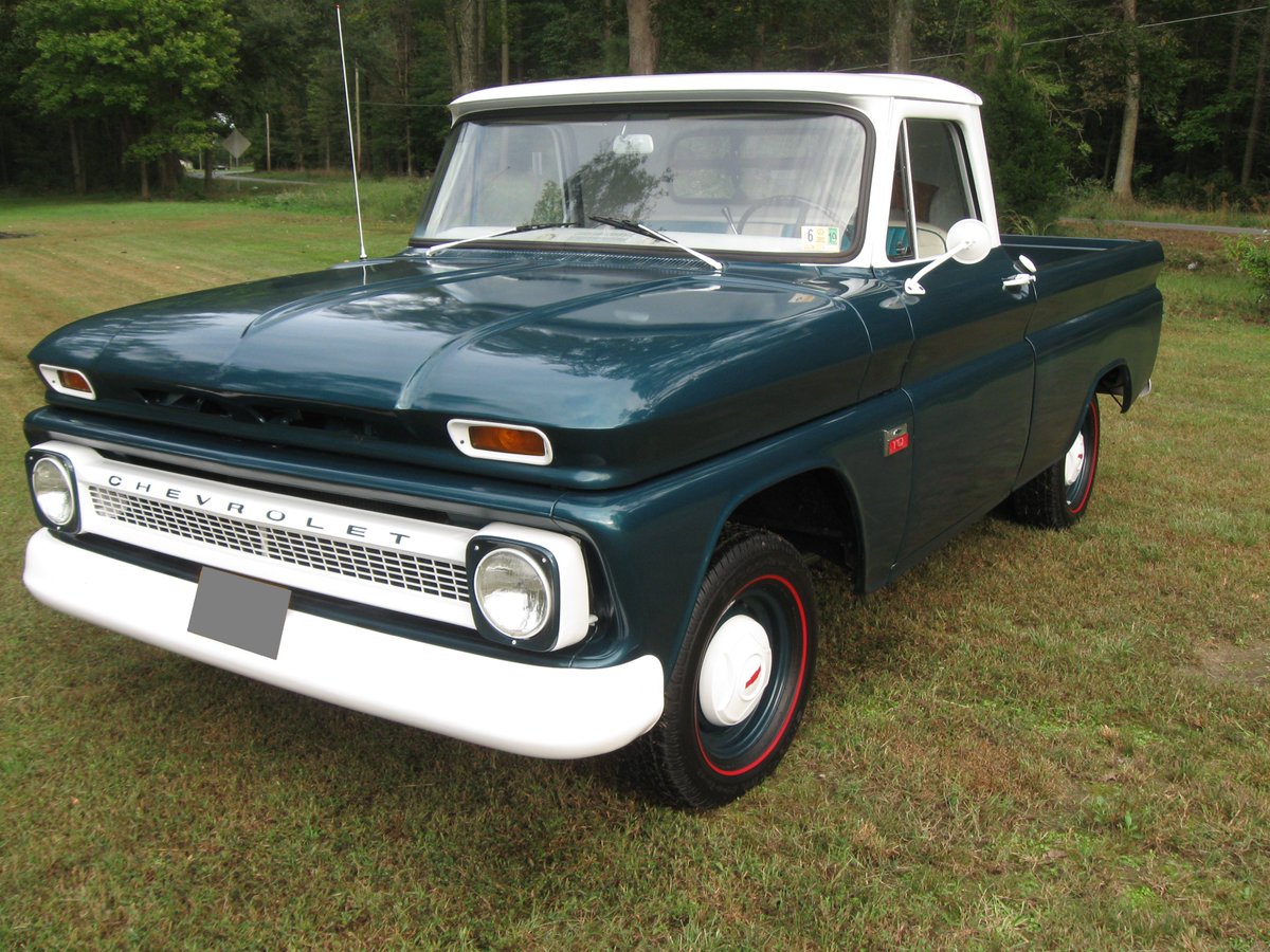 LMCTruck's tweet image. Rob M. and his son spent four years on a #frameoff restoration of this 1966 #Chevy C10. The previous owner thought it was too far gone, but Rob gave him a ride when the truck was completed and he said she rode better than new. #c10nation