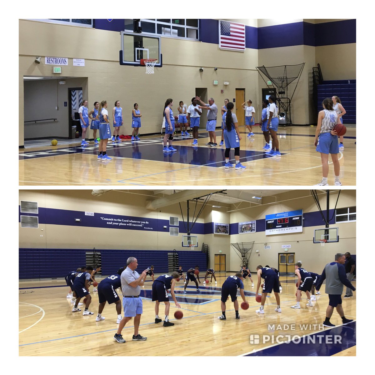 NCSThePoint's tweet photo. Opening day of practice for Northpoint hoops. #hardwork #discipline https://t.co/Kta8R9Y6RX