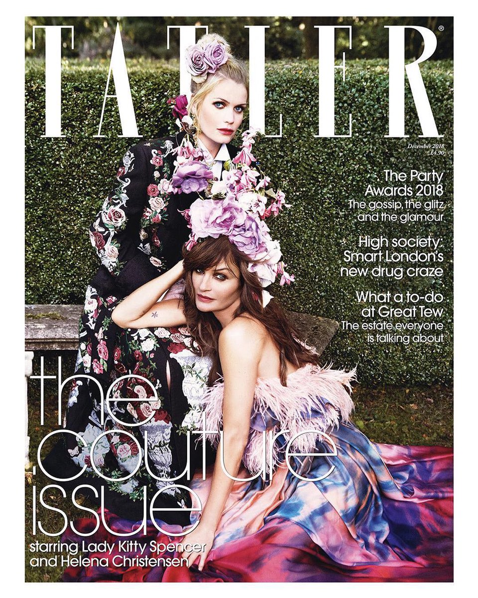 dolcegabbana's tweet photo. The glamorous Lady Kitty Spencer and supermodel Helena Christensen are on the cover of @Tatlermagazine wearing Dolce&Gabbana Alta Moda.
#DGWomen #DGLovesComo https://t.co/OnjbEftTZ9