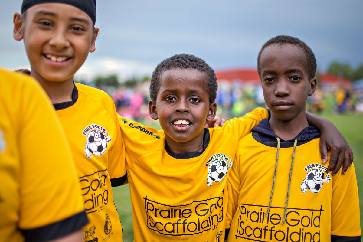 TimAdamsFF's tweet photo. We equip 4,000 kids of all backgrounds &amp; abilities with the gear they need to play @FreeFootieYeg 
A uniform alone cost us $17.50 = $70,000 a year.
Image the good that could from a company like @Nike @adidas @UnderArmour @umbro @PUMA supplying them instead.
What do you say? https://t.co/LW5rBfa1r4