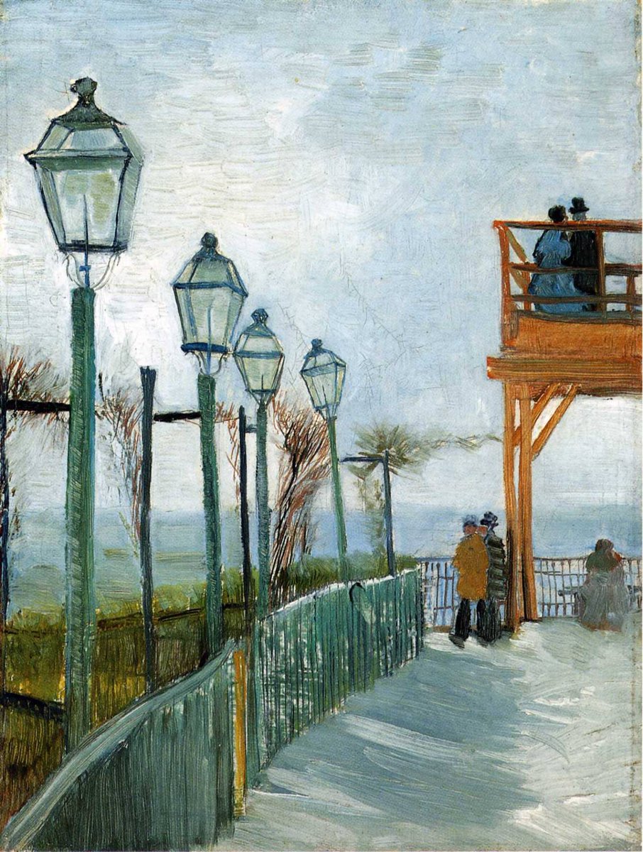 JONLP84's tweet photo. //

Vincent van Gogh 

Belvedere Overlooking Montmartre 1886 https://t.co/0xQn4064b4