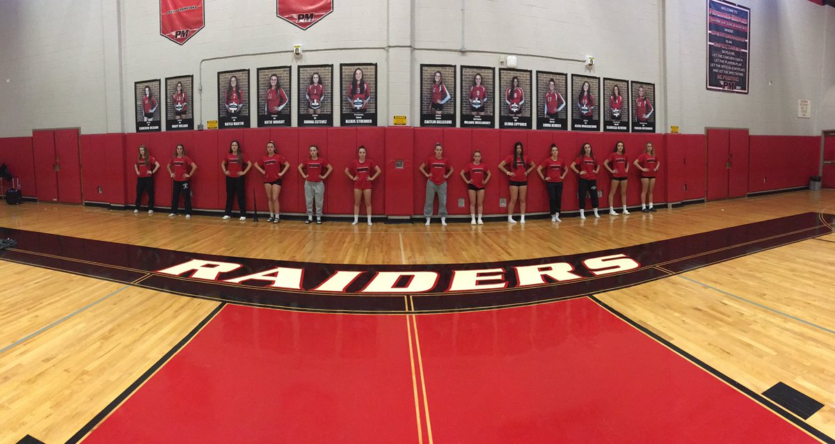 Game Ready! Let's go Raiders🏐🏐🔴⚫️