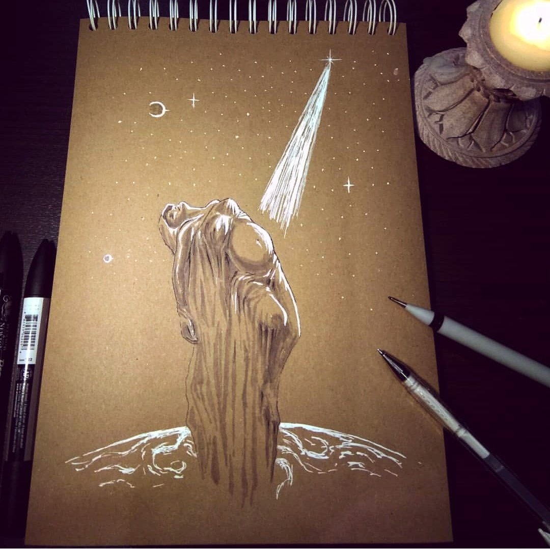 tomasilustrador's tweet photo. #Inktober día 23. Todo tiene su momento y la llegada forma parte de una elección superior. "El nacimiento en el tiempo". #art #Inktober2018 https://t.co/6FoDskMx2r