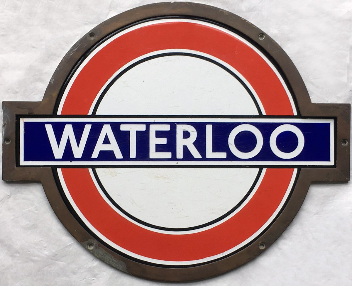 Transport Auctions on Twitter: "1930s Underground sign from Waterloo station  set a new price record of £3,200 before premium at TAL's collectables sale  in Croydon last Saturday.… https://t.co/sooZt7l0Hq"