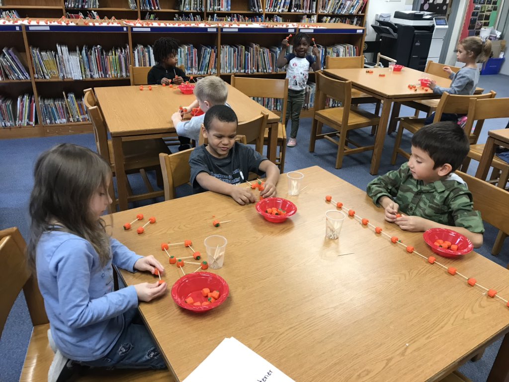 MrsSouthwood's tweet photo. It’s Monday and we all know what that means! It’s MAKER MONDAY! Shoutout to @LPDintheLMC for helping all my sweet kinders build their pumpkin creations! #MakeMonday #WeBelieveinBRE https://t.co/VWcy51VusK