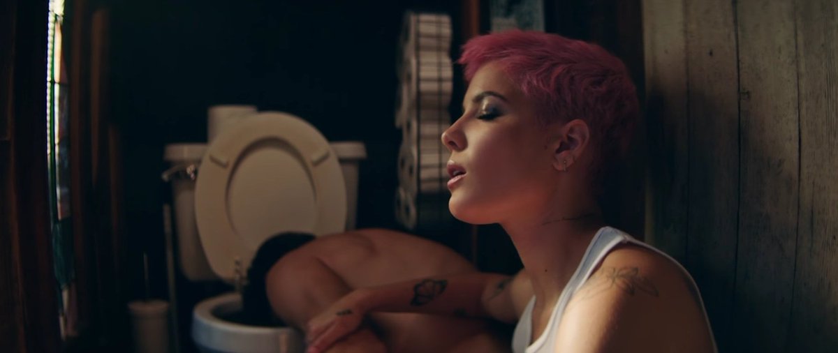Halsey - "Without Me" music video. 