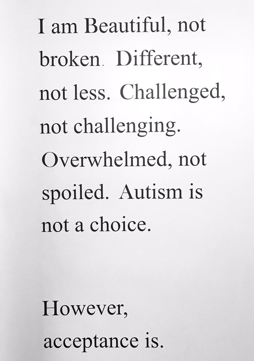 I saw this on the wall at a behavior clinic for children with Autism. I loved it so much that I figured I’d share it! #ILoveSomeoneWithAutism #NuffSaid #NiceQuote