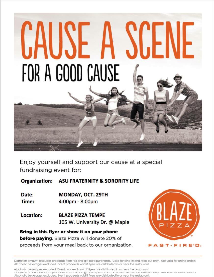 food for a good cause😋 tonight 4-8pm @ Blaze Pizza!!!