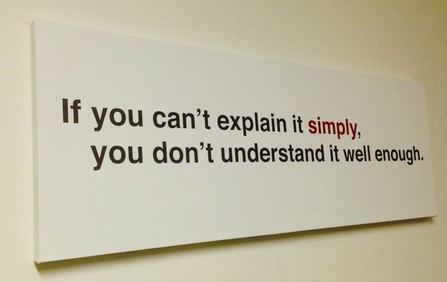 LaurelCoons's tweet image. Science:

📌“If you can’t explain it simply, you don’t understand it well enough”

📌Any intelligent fool can make things more complex, it takes a touch of genius and a lot of courage to move in the opposite direction

📌Simple explanations that result in a deeper understanding