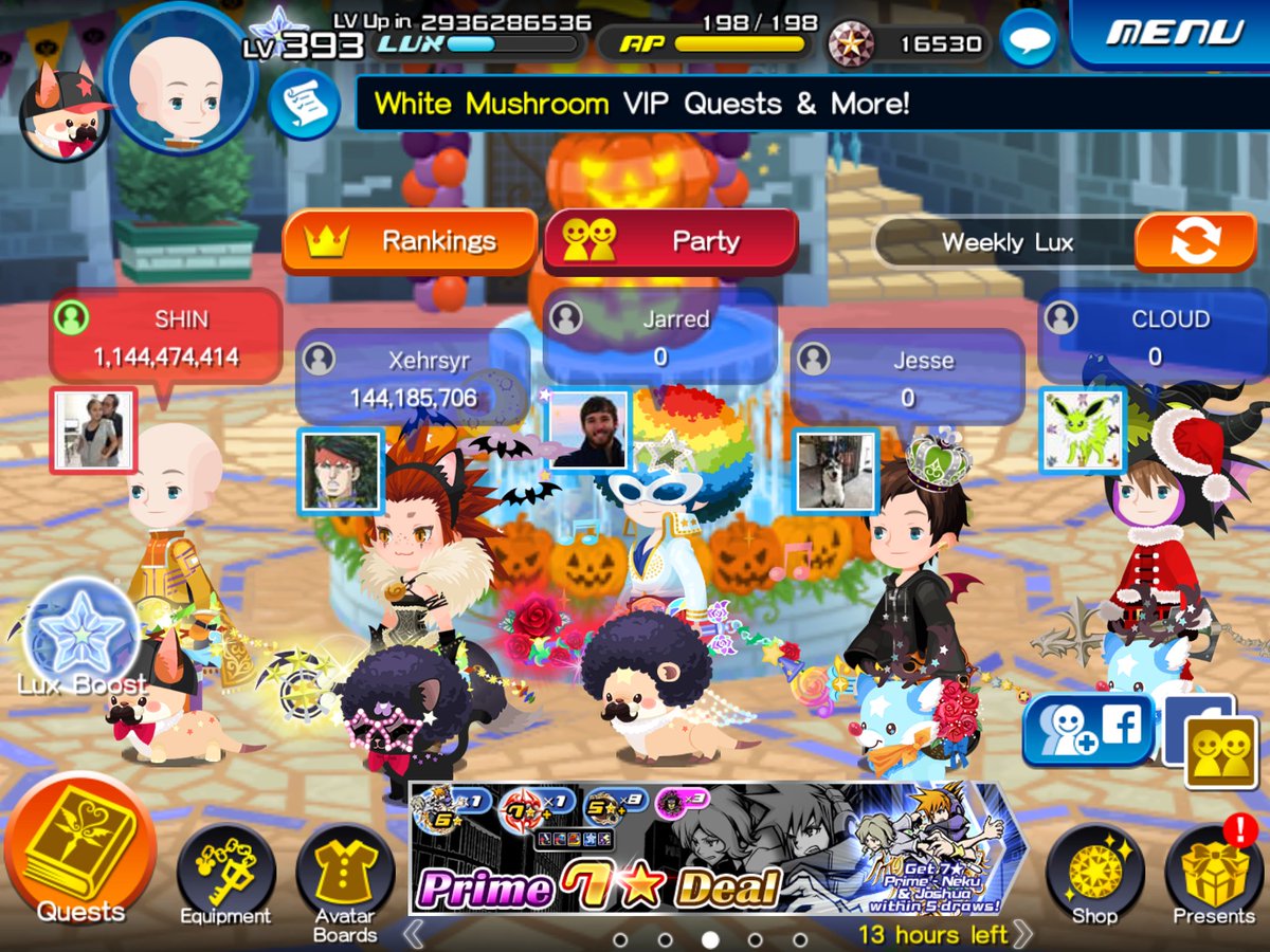 Tekmasinn's tweet image. Party: Castle Oblivion
Union: Vulpes
#KHUX
#SpookyContest
@kh_ux_na 

Ready for party