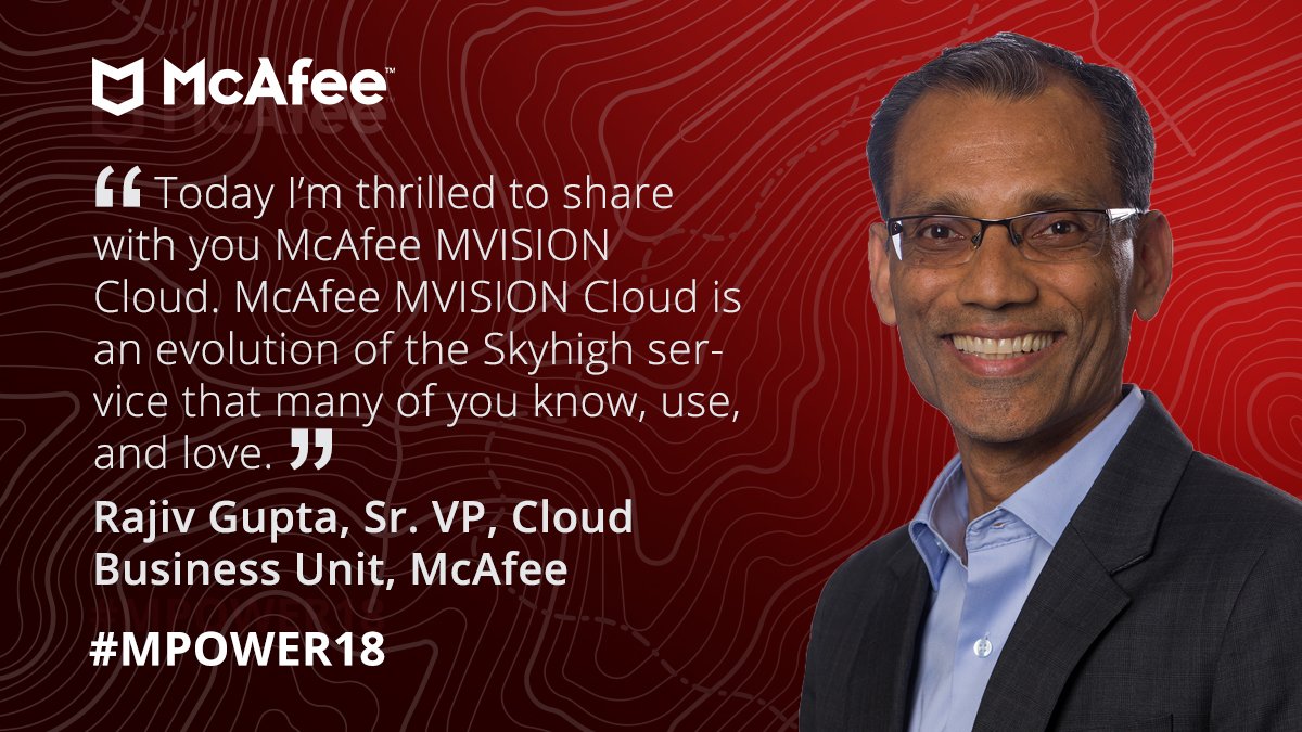 .<a href="/trustedmind/">rajiv gupta</a> announces #MVISION Cloud to the APAC market at #MPOWER18 in Sydney. mcafee.ly/2Cko6Ah