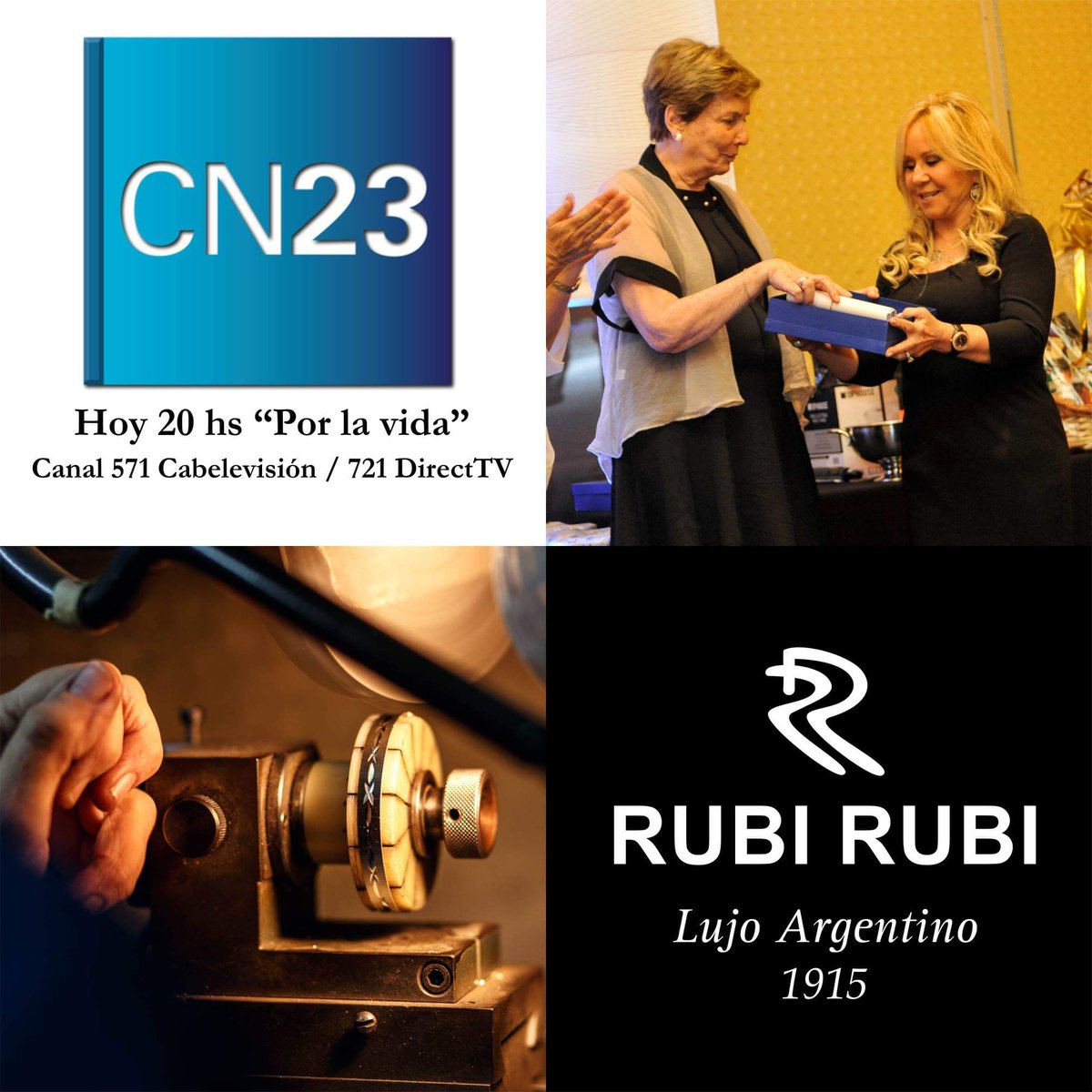 Hoy! Un informe dedicado a Rubi Rubi en la entrega de los Premios AIME, por la Asociación Iberoamericana de Mujeres Empresarias. Hoy 20 hs CN23 programa Por La Vida Canal 571  Cablevisión Digital y Canal 721 DirecTV, o en directo por el canal de CN23 en YouTube. No te lo pierdas!