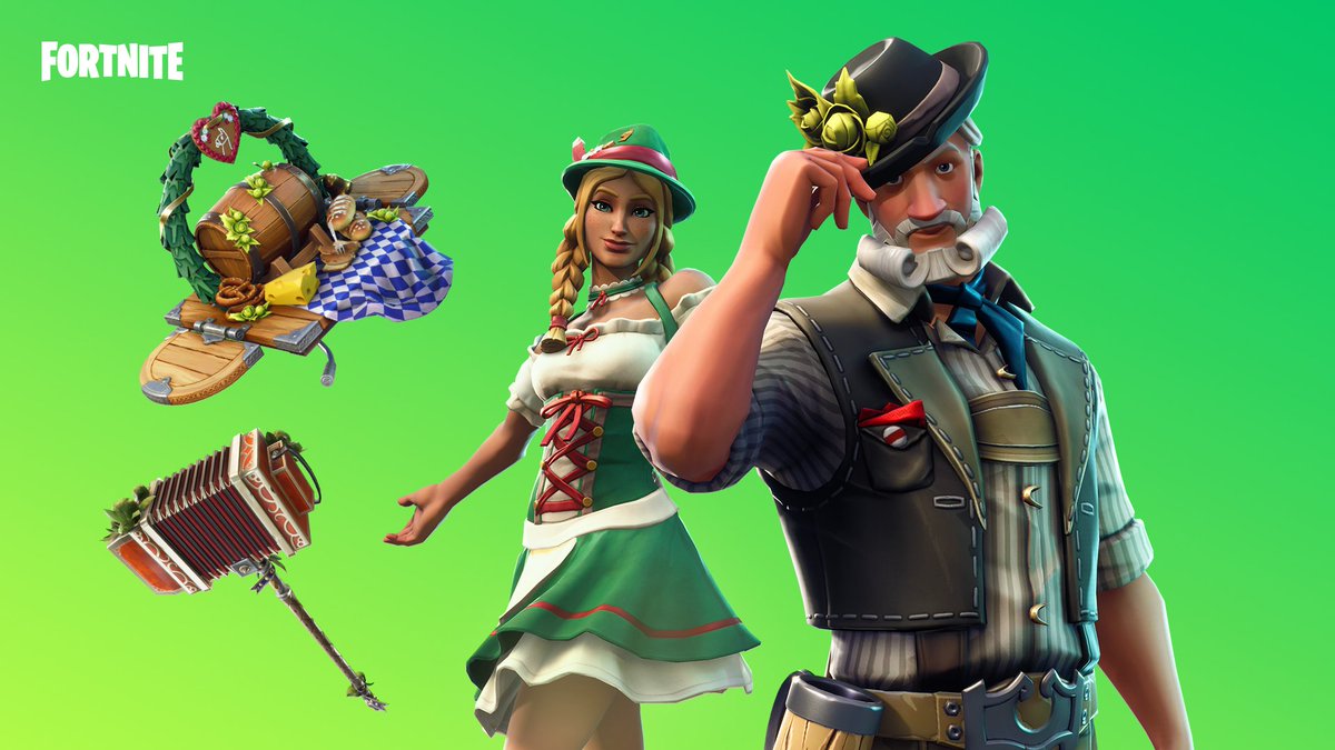 Fortnite's tweet image. Party like it’s 1810.

The Oktoberfest Gear and the Omen outfit are back in the Item Shop!