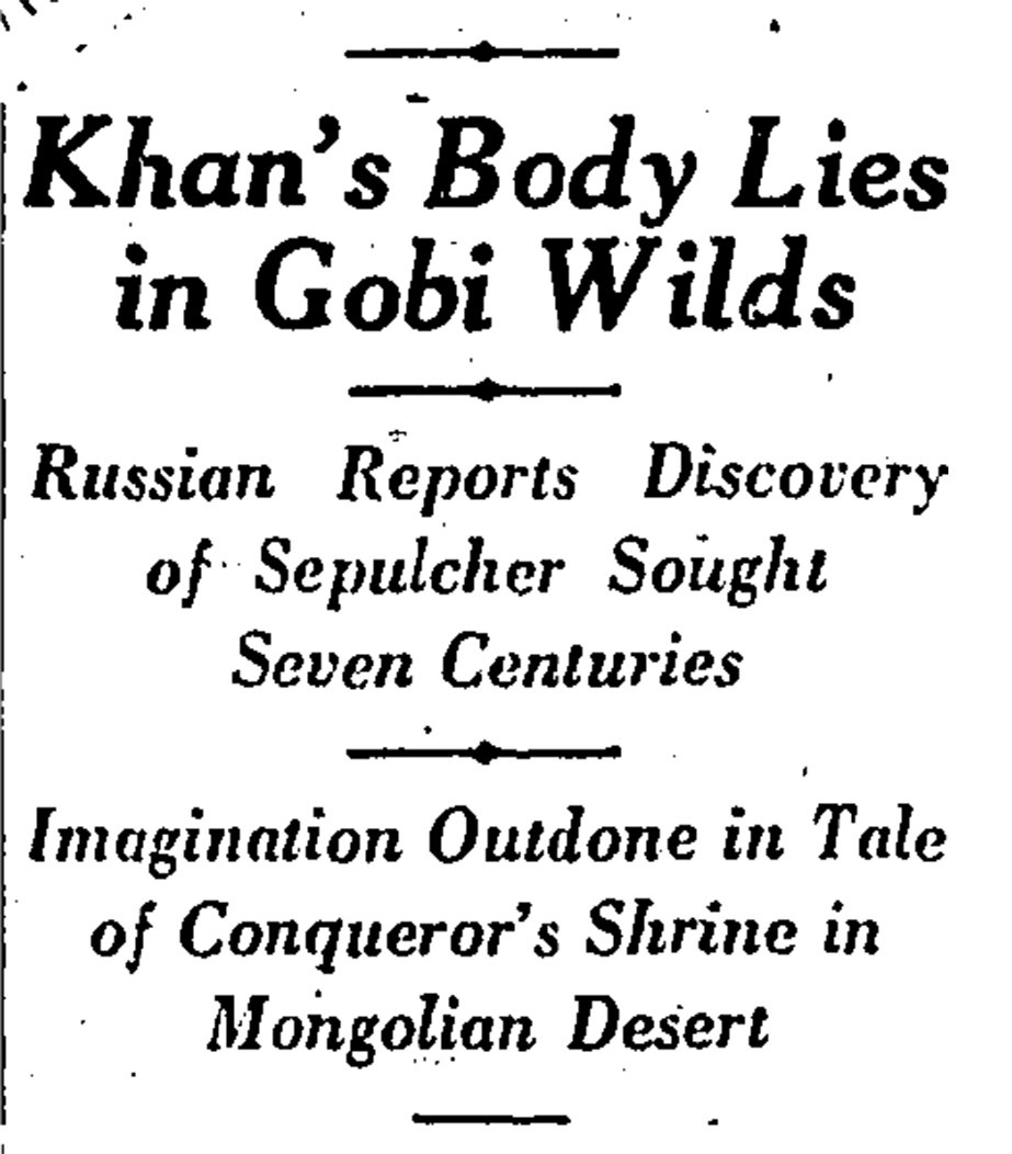 a headline from the LA Times in 1927