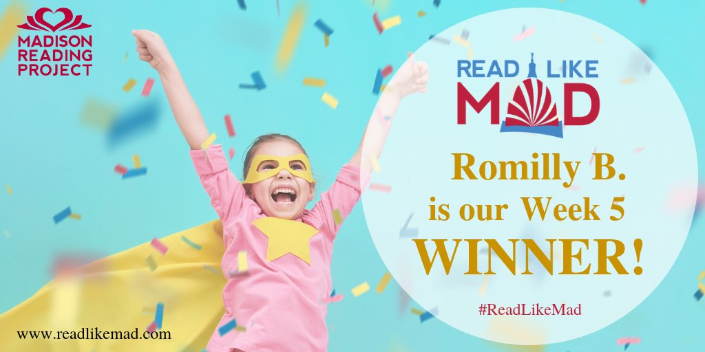 MadReadProject's tweet image. Congrats Romilly on winning:

One (1) @MHorebGrandStay  family swim pass.

Two (2) @MysterytomeT $10 gift cards.

Two (2) Vino Van-Go $25 gift certificates.

#ReadLikeMad #ReadLikeMadPrize #Winner #ReadingGame #ReadforACause #Fundraiser