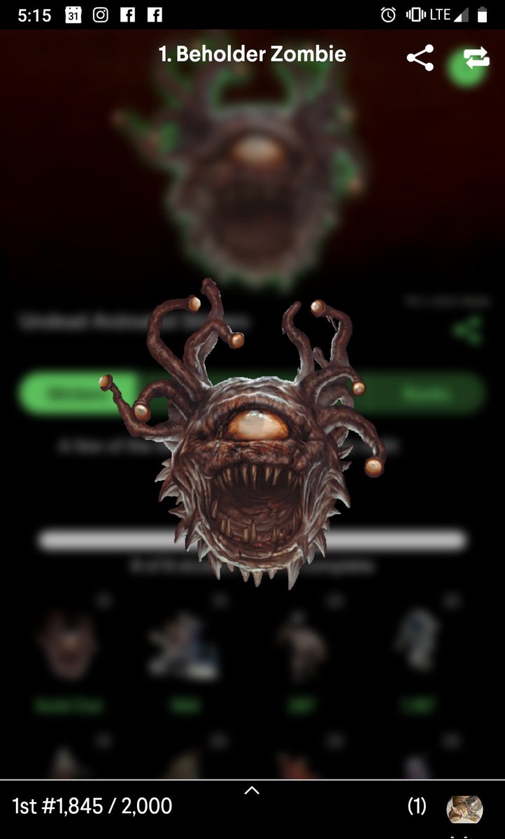 akashathedamned's tweet photo. .@JoeManganiello I don't play the game, but since I own the @deathsaves Beholder pin... I had to make sure I got my paws on the "sold out" Beholder zombie sticker on the @quidd app.  It makes sense to a #wolfette 😍 #onceyougopack https://t.co/Dl6xZQUOGX