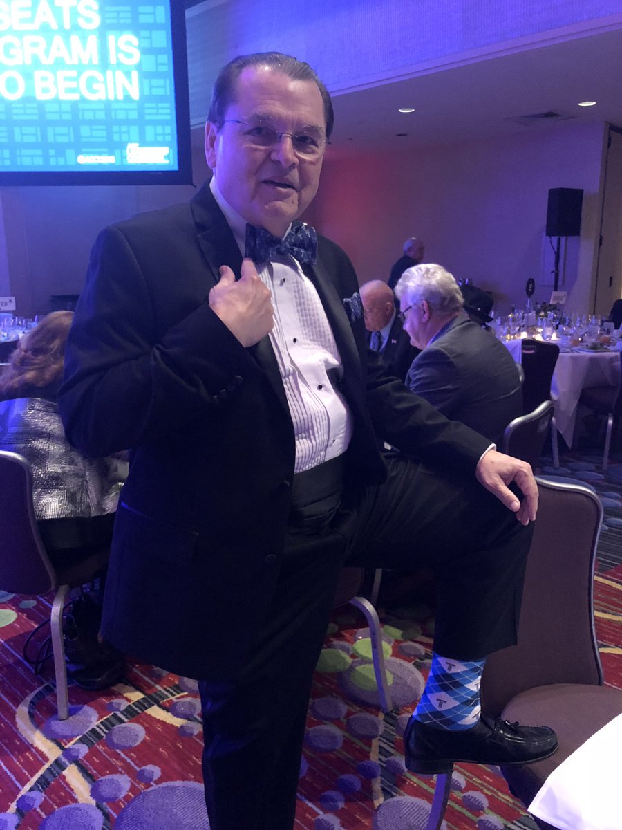 waketechcc's tweet photo. President Emeritus Dr. Scott wore his #Waketech apparel as he was honored over the weekend as CEO of the Year for @CCTrustees #ACCT2018 #ScottSocksRock https://t.co/l0W24EGDV2