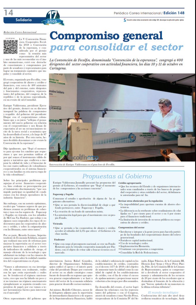 fecolfin's tweet photo. #FecolfinEsNoticia #CFcoop2018 en @Cinternacional8 @WOCCU @IBMColombia @Fincomercio_  @FComultrasan @progressa_coop @SegurosEquidad @LosOlivos_Col @BcoCoopcentral @SolidariaCo @Grupo_Coomeva @RiesgosCoovitel @CoopCongente @Cooprofesores @Coomuldesa @Crediflores https://t.co/tytnuGXtRe