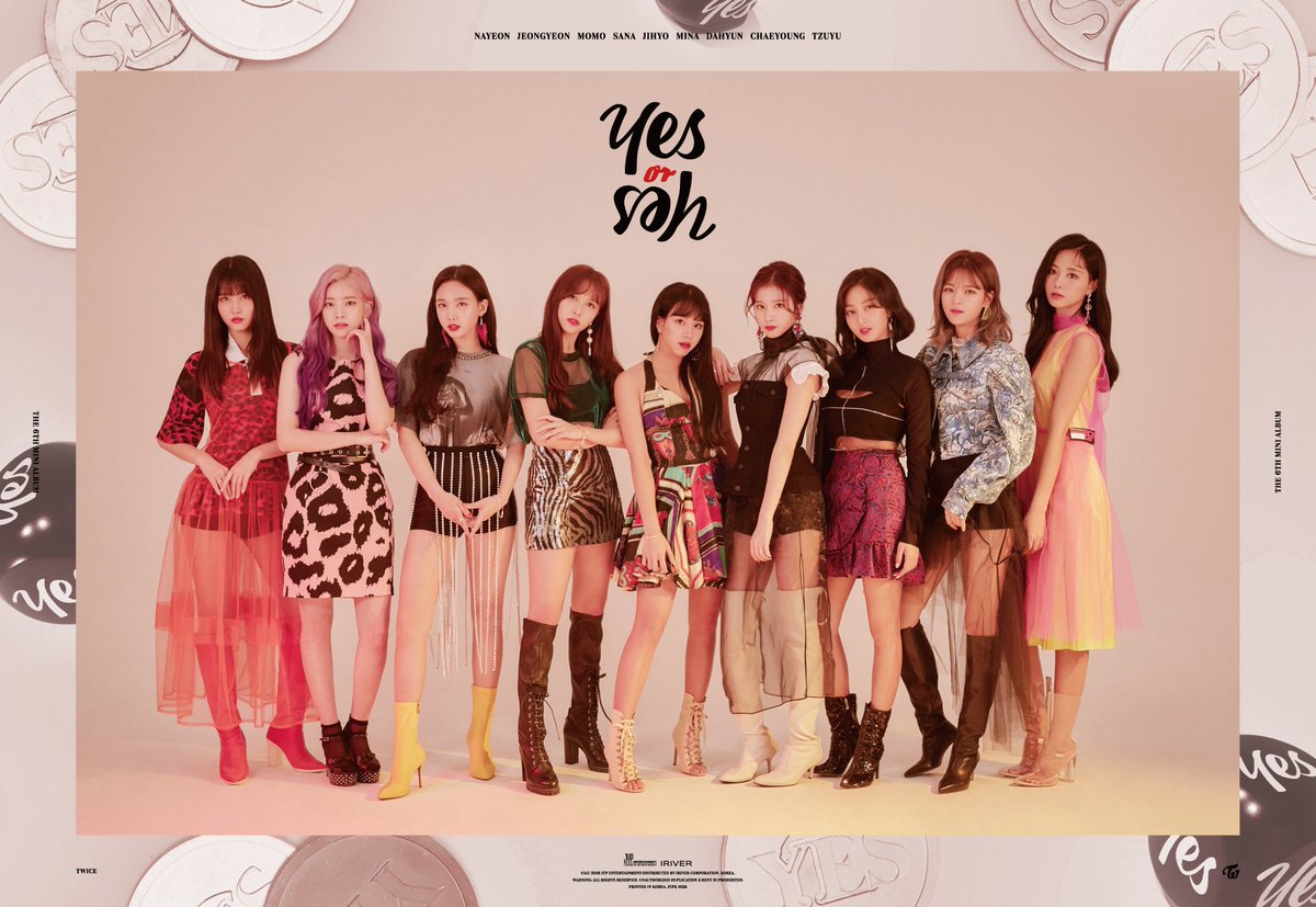 JYPNTWICE's tweet photo. TWICE
THE 6TH MINI ALBUM
YES or YES
2018.11.05 6PM
#TWICE #트와이스 #YESorYES #PreOrderOnly #PosterA #PosterB #PosterC https://t.co/97OoUemfib