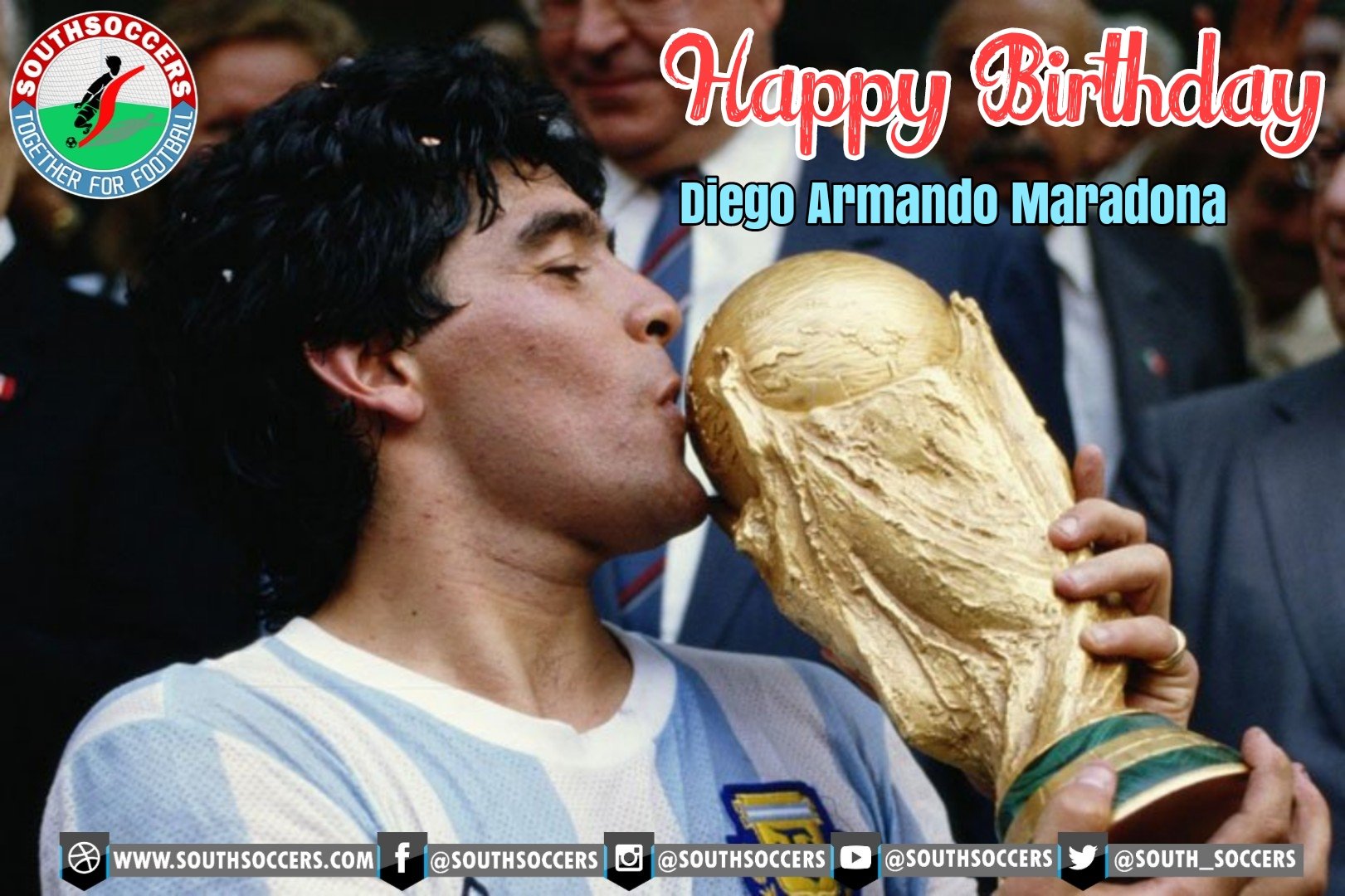 SouthSoccers wishes a very Happy Birthday to the legend Diego Maradona.   