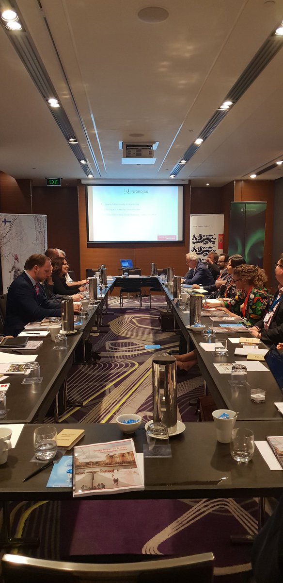 MDortheaLund's tweet photo. #TheNordicsAu at the #SCWAus. Come and join us at this interesting boardroom to hear experiences from the Nordic Region within community engagement, protecting community data and utilising multiple data sources #theNordics https://t.co/BeBjvpp8Xw