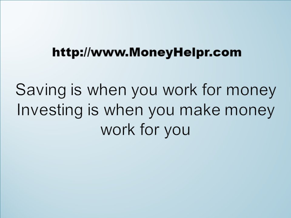 MoneyHelpr's tweet image. There is huge difference between #saving and #investment.. 
Check out here
#TuesdayThoughts 
#TuesdayMotivation