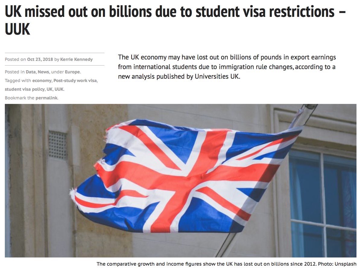DrSonalMinocha's tweet image. The UK economy may have lost out on billions of pounds in export earnings from international students due to immigration rule changes, according to a new analysis published by Universities UK thepienews.com/news/uk-missed… via @UniversitiesUK and @ThePIENews