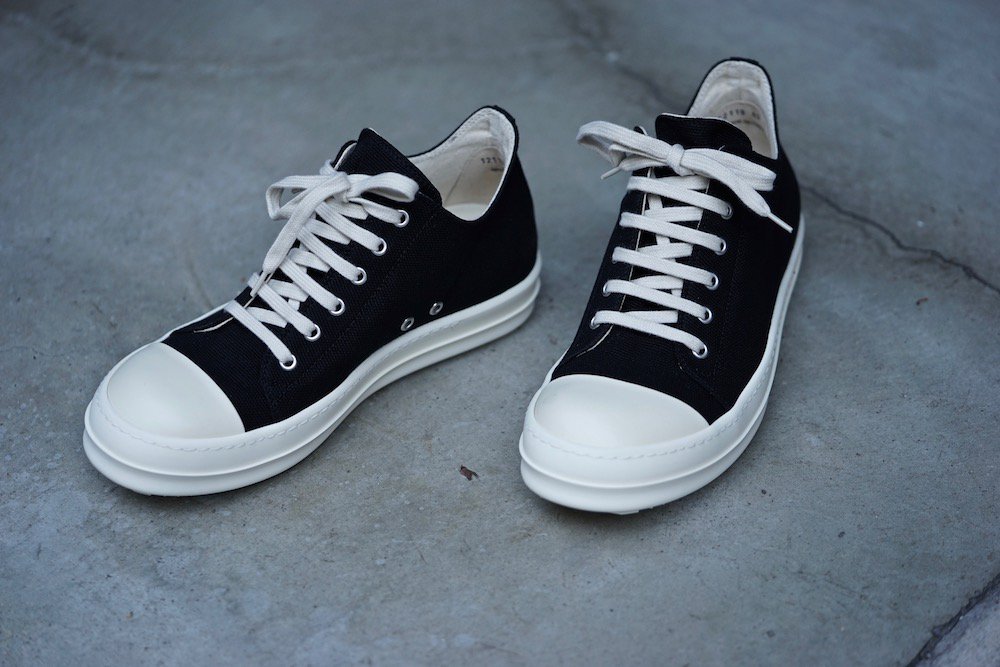 Rick owens drkshdw sales canvas low sneaker