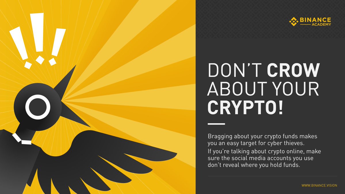 Protect your #funds! Tweet an original security slogan (like the one in  this image) with the hashtag #BinanceAcademySlogan for a chance to win a  #Binance-branded Ledger Nano S. @BinanceAcademy