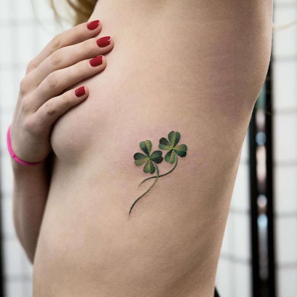 Colourful And Contrasting Clover Tattoos  Tattoodo