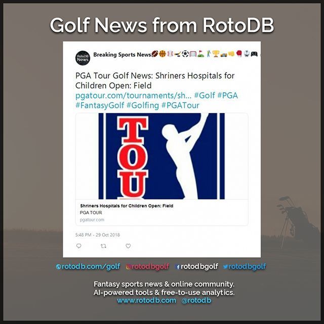 rotodbgolf's tweet photo. https://t.co/QMUpDvEzrD Sports News via @rotodbnews #Sports #Fantasy #FantasySports #Golf #PGA #FantasyGolf #Golfing #PGATour https://t.co/g8crj8cptA