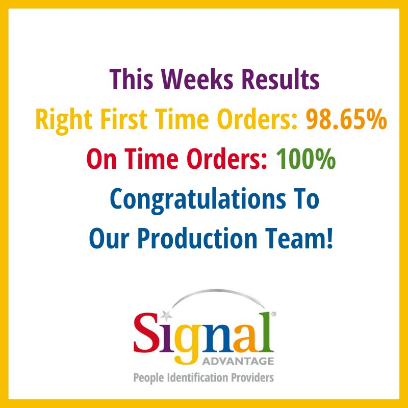 SignalAdvantage's tweet photo. Our production team will be celebrating with a delicious well earned @NandosAUS lunch! Keep up the good work team!
#signaladvantage #productionteam #namebadges #namebadge #results #ontimeorders https://t.co/eUqTUSjHaf