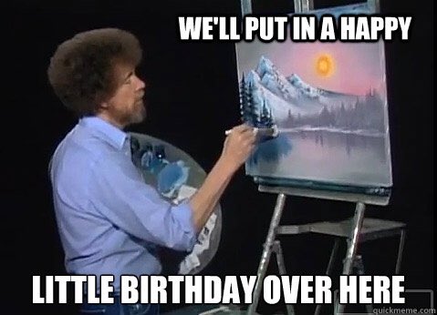 Happy Birthday to a legend of art and relaxation. 

The one and only Bob Ross would have been 77 today! 