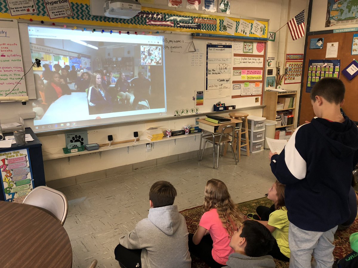 KDeLizza's tweet image. First Empatico chat of the year! They were so excited to meet our class from South Carolina! @JenWilliamsEdu @Erick_G_Roa @kerszi @BellsPrincipal  #SparkEmpathy