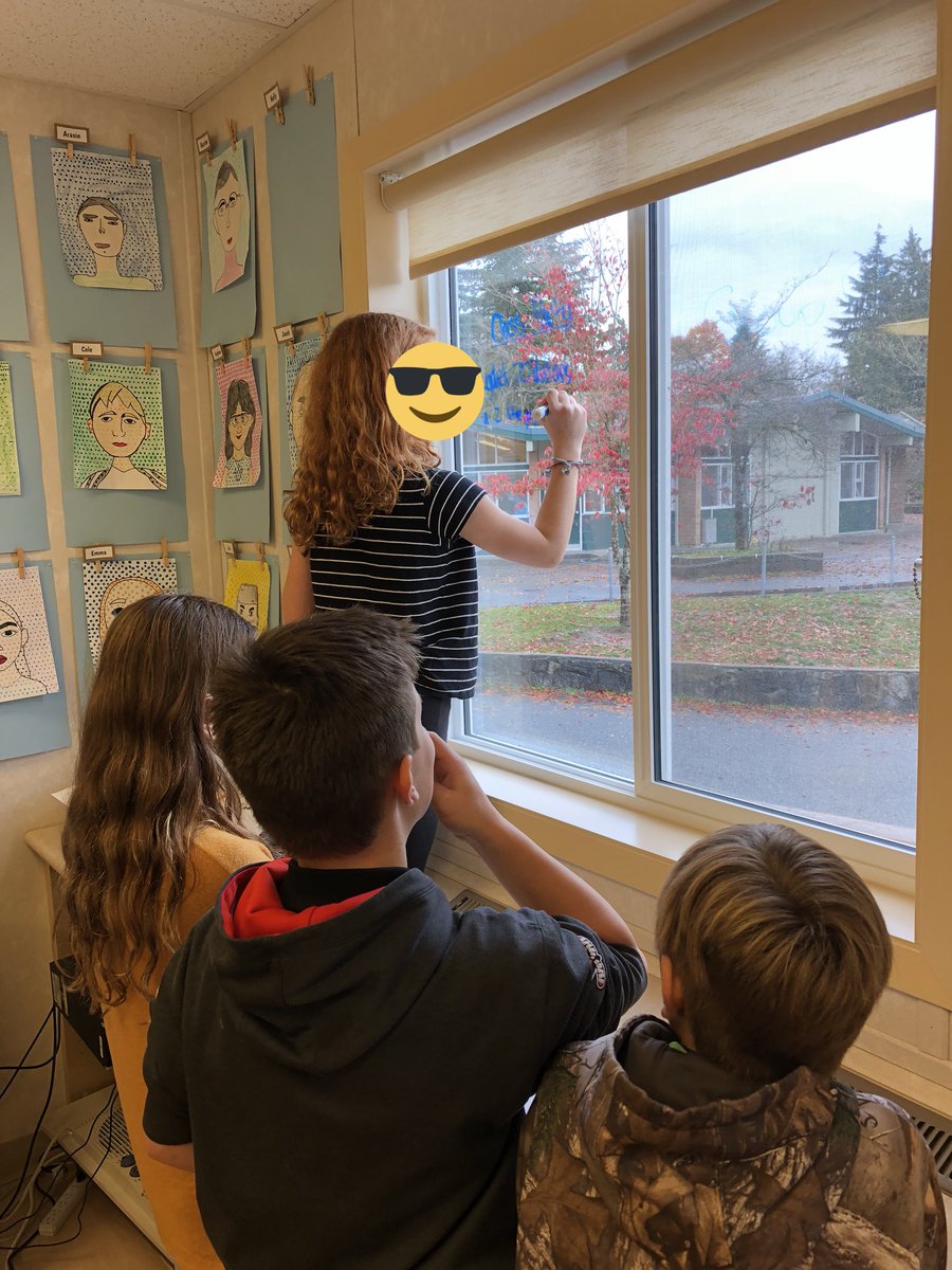 MsAllyMonahan's tweet image. Finally got over myself and let the kids climb on the shelf to use the windows as a #verticalsurface. Used @pgliljedahl’s Class Party question and they loved it! #thinkingclassrooms @kammi_clark recognize anyone?