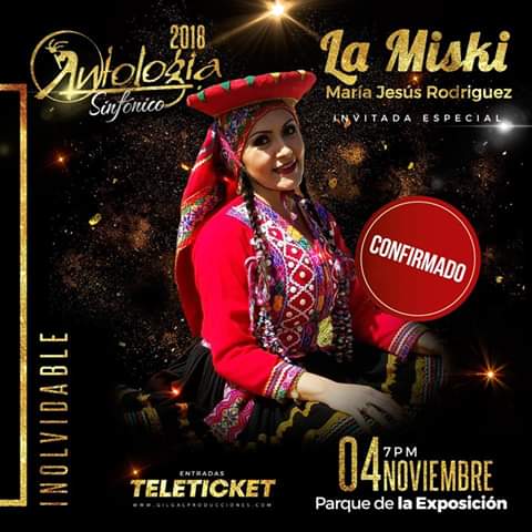 Milagros011098's tweet photo. #AntologíaSinfónico2018 
Este 4 de Noviembre 7:00 pm en el Parque de la Exposición . Imperdible!! https://t.co/7nUoZCArna