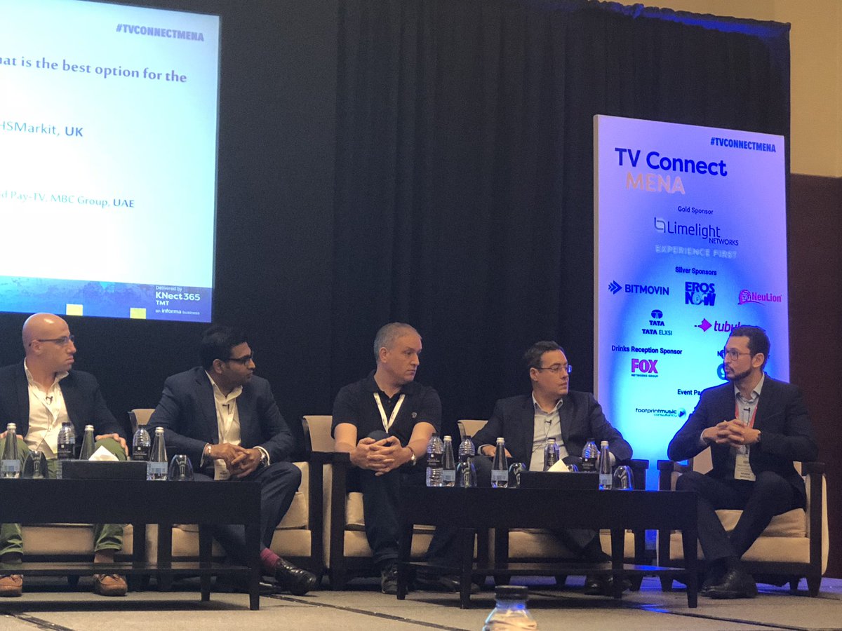 maria_aguete's tweet photo. Excellent start of day 2 #TVConnectMENA : #SVOD vs #AVOD : what is the best option for the #MENA region?
Tareq Abu-Lughod CEO @istikanatv , Moustapha Bekheet CEO of #PAMInc Jordan, Bhanu Chadian #MBCGroup , @UrgellDavid @Viacom , Medhi Afellat @NicePeopleAW Danny Bates @STARZPR https://t.co/yKNUcpZAYT