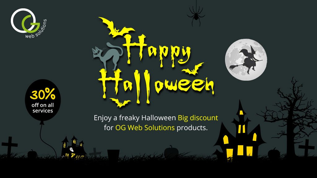 OGWebSolutions's tweet image. Enjoy a freaky Halloween Big discount 
for OG Web Solutions products.
#HALLOWEEN #OGWEBSOLUTIONS
