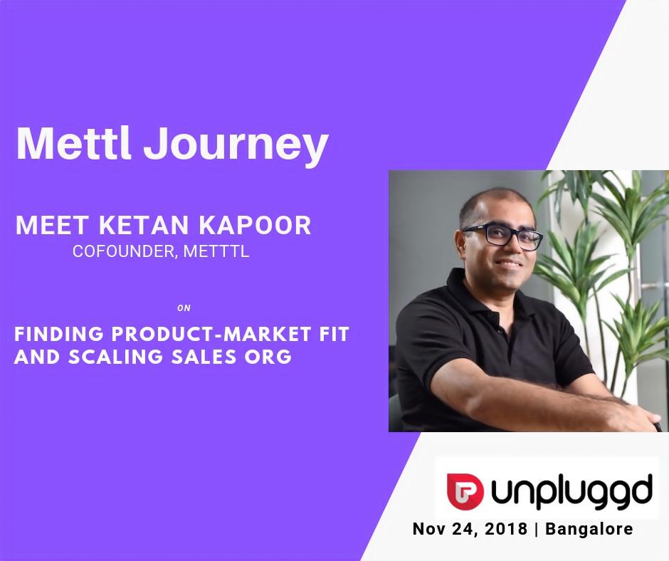 nextbigwhat's tweet photo. Introducing @UnPluggd speaker: @ketankapoor, cofounder and CEO of @mettl_  He will talk about the journey + the art and science of building /scaling sales org  https://t.co/V1LBk3v5jT https://t.co/1NJfQCbZkc