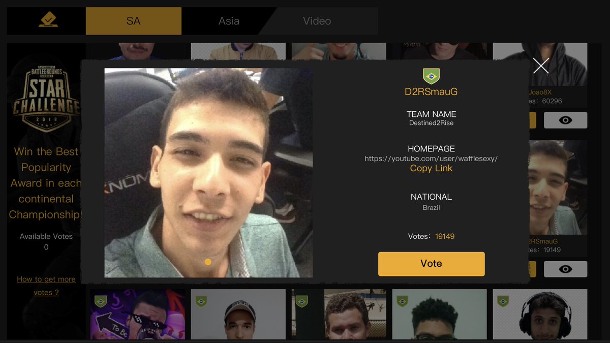 LiquidILegacy's tweet image. If you havnt voted for us yet in #pubgmobile please go in game and go to the trophy, the Star Challenge, vote, SA and vote for @D2RSmauG to show your support!  #goD2R