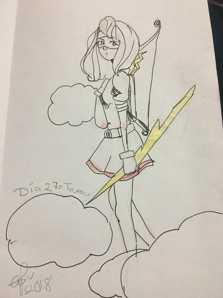 elgrangus09's tweet image. #Inktober2018 Día 27: trueno