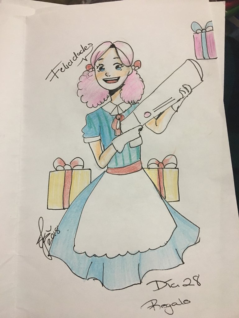 elgrangus09's tweet image. #Inktober2018 Día 28: regalo