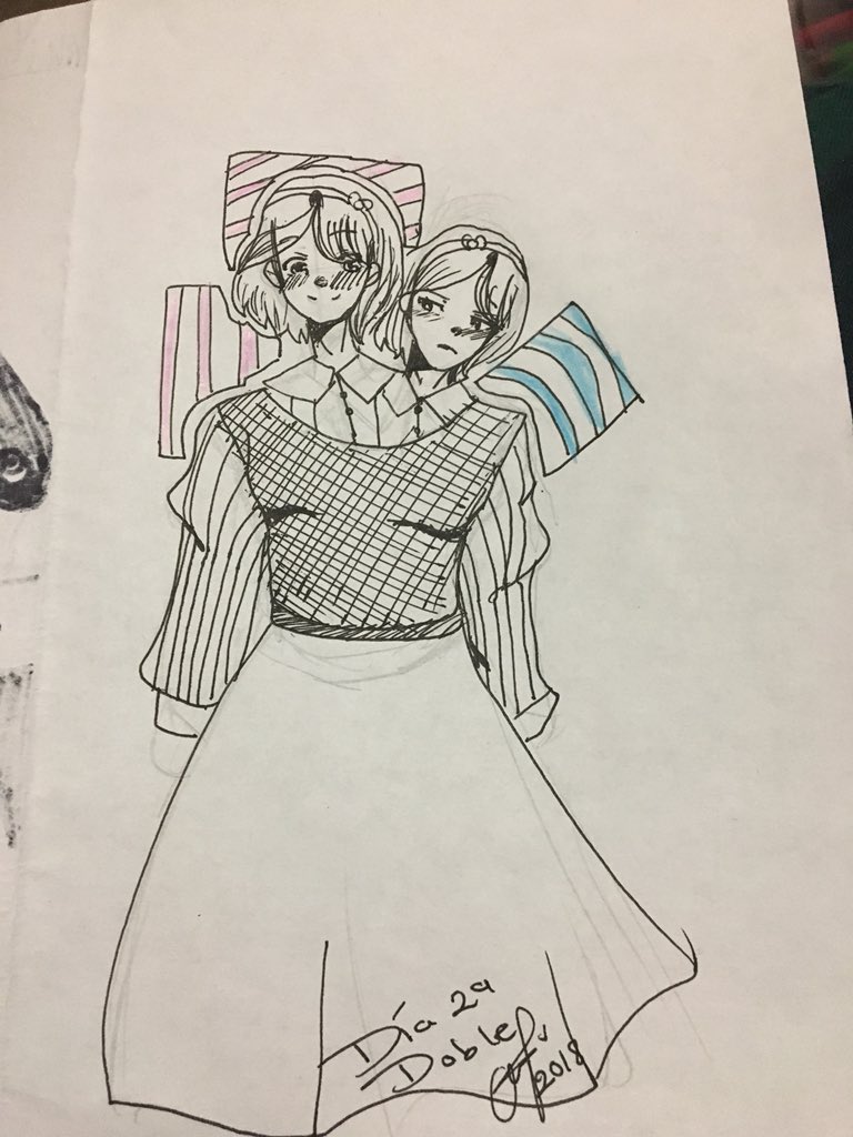 elgrangus09's tweet image. #Inktober2018 Día 29: doble