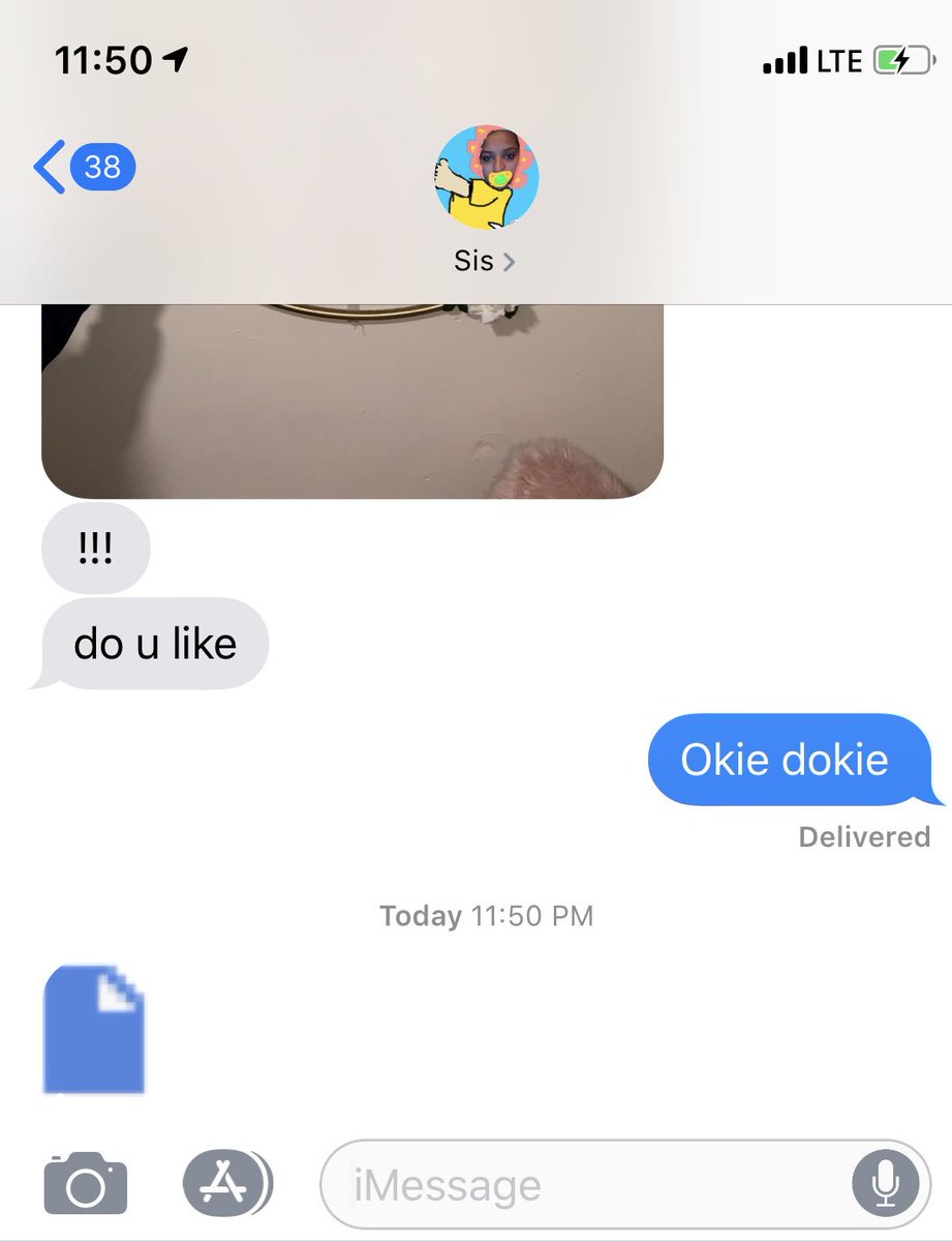 My sis tried to send me a file and this is what she sent me......