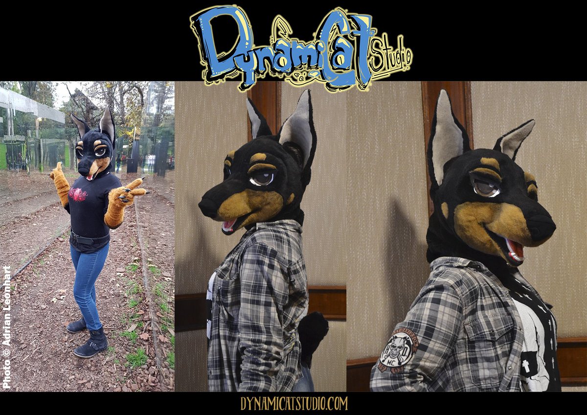 DynamiCatStudio's tweet photo. Fursuit head trade we had with @_Kaala_, we also did the tail and she made the handpaws n_n one more #Confuror2018 fursuit. Follow her at @NebulaDoberman to see more pics!
#Doberman #fursuit #toony #female #costume #dog #dynamicatstudio https://t.co/LZxUuoazqV